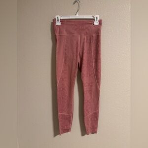 Varley pink snake print leggings size small